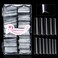 Ranrose 600PCS Clear Extra Long Coffin Nail Tips XXXL Coffin Long Half Cover NO C Curve False Nails 12 Sizes Coffin Shape Nail Tips Press on Nails with Box