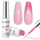 RARJSM Gel Liner Nail Art Reflective Glitter Gel Nail Polish Thin Brush Silver Neon Hot Pink Flash Diamond Painted Gel 2PCS Set Soak Off Curing Requires 8ml for Home Salon DIY Nail Design Decoration