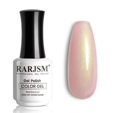 RARJSM Pearl Gel Nail Polish Mermaid Nail Polish 15ML Soak Off Varnish with Shimmer Effect for DIY Nail Art at Home