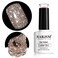 RARJSM Reflective Glitter Gel Polish,Flash Dimond Nude Brown Nail Polish Winter Colors Sparkly Shiny Nail Art UV LED Curing Need Nail Gel for Manicure DIY and Salon 7.5ML