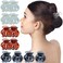 RC ROCHE ORNAMENT 12 Pcs Womens Octopus Claws Jaw Pumpkin Hair Clips Interlocking Teeth Strong Hold No Slip Grip Quality Clutcher Clamp Classic Beauty Fashion Accessory, Small Clear Brown and Black