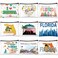 Reginary 9 Pcs City Cosmetic Bag USA City Souvenir Gifts Texas Makeup Bag Chicago Texas Florida Souvenirs Makeup Purse for Women Girls Traveler Birthday Christmas Favors(Florida)