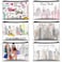 Reginary 6 Pcs City Cosmetic Bag Souvenir Gifts New York Zipper Pouch Chicago Souvenir Seattle Boston Nashville London Paris Italy Gifts Memento for Women Traveler(New York)