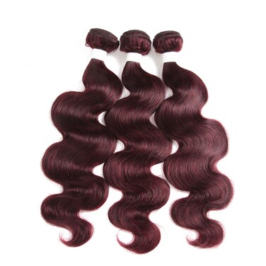 Remy Hair Body Wave Bundles - 16/18/20 Inch Burgundy Unprocessed Brazilian Virgin Hair