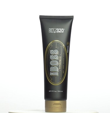 iBOSS Texturizing Hair Gel for Men, Strong Hold Styling Gel for Curly and Straight Hair with Natural Extracts, Vegan &amp; Cruelty-Free Formula, Defends Against Dandruff &amp; UV Rays, 8 Oz