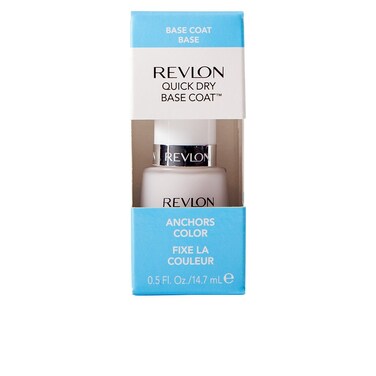 Revlon Base Coat Nail Polish, Quick Dry Nail Polish, Chip Resistant &amp; Longwear Formula, High Shine Finish, Quick Dry Base Coat, Clear, 0.5 Fl Oz