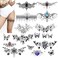 Temporary tattoos for women sexy, lace tattoos, butterfly tattoos, sexy fake tattoo stickers, sexy temporary tattoos on arms, waist, abdomen, chest Flower tattoo
