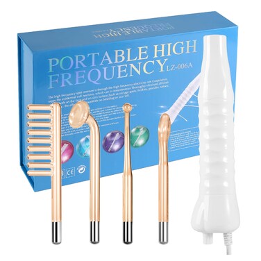 Portable Handheld Skin Therapy Wand Machine w/Neon - Anti-Aging - Skin Tightening - Wrinkle Reducing - Dark Circles - Clarifying - Hair &amp;Scalp Stimulator