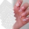 Flower Nail Art Stickers White Flowers Nail Decals Stickers 3D Self Adhesive Blooming Floral Nail Supplies Hollow Out Small Flowers Petal Design for Women Girls Acrylic Nail Accessories 6 Sheets