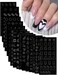 16 Sheets Airbrush Stencils Nail Stickers French Star Butterfly Stickers for Nail Art 3D Self Adhesives Heart Flower Nail Supplies Hollow Pumpkin Bat Design Nail Guide for Manicure Nail Decoration