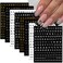 Letters Nail Art Stickers Number Nail Decals 3D Self-Adhesive Luxury Gold Silver English Alphabet Nail Sticker Black White Number Nail Art Supplies for Women Girls Manicure DIY 8 Sheets