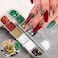 12 Grids Christmas Nail Art Glitter Sequins 3D Holographic Laser Colorful Sparkly Xmas Nail Powder Glitter Acrylic Rhinestone Nail Sequin Confetti Glitter for Christmas Nail DIY Decorations