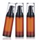 RONRONS Brown Airless Pump Bottles, 0.5 oz Travel Bottles Small Pump Bottle Dispenser Leakproof Cosmetic Containers for Foundation Lotion Shampoo 15ml (6 Pieces)