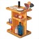 RoyalHouse Bamboo 360 Degree Rotating 12 inches Makeup Organizer, Display Cosmetic Organizer, Multi-Function Storage for Makeup Desk, Bathroom, Bedroom, Closet, and Toiletries