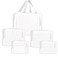 5Pcs Crystal Clear PVC Travel Toiletry Bag Kit for Women Men, Waterproof Vinyl Packing Organizer Storage Bags with Zipper Handle Straps, Cosmetic Pouch Carry on Airport Airline Compliant Bag Handbag