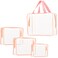 4Pcs Crystal Clear PVC Travel Toiletry Bag Kit for Women Men, Waterproof Vinyl Packing Organizer Storage Bags with Zipper Handle Straps, Cosmetic Pouch Carry on Airport Airline Compliant Bag Handbag