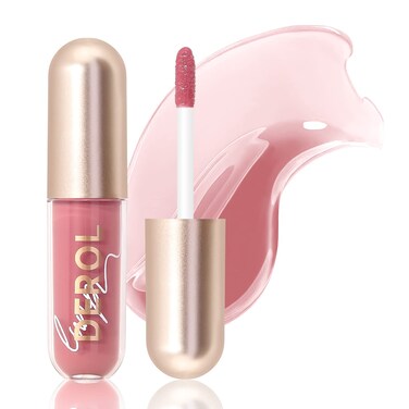 plumping Moisturizing Lip gloss, High Shine Lip Plumper, Shiny Lip Gloss For Girls and Women (02# FIG TEA)