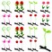 RP Remarkable Power, 28 Pack Plant Bean Sprout Hair Clips Mushroom Flower Hairpin Barrette for Women Girls
