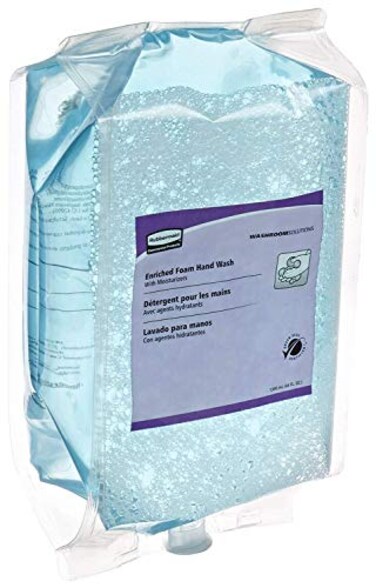 Rubbermaid Commercial Products Flex Moisturizing Foam Hand Soap Refill, 1300mL, Light Floral Scent, Green Seal Certified, Compatible with RCP's Flex Dispensers, for Restrooms in Schools/Gyms
