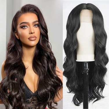 Body Wave Lace Front Wigs Human Hair 180% Density Glueless Wigs 13x4 HD Body Wave Lace Transparent Frontal Wigs Human Hair Pre Plucked Brazilian Virgin Human Hair with Baby Hair for Women(22 Inch)