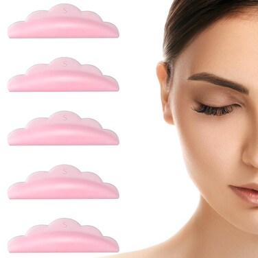 50 Pieces Small Lash Lift Rods Silicone Pads Eyelash Shields for Perm Curls Kits, Reusable Lash Lifting Pads Silicone Eyelash Pads for Eyelashes Makeup Tool for Balm Lifter Roller Sticky Curler