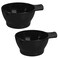 Melamine Hair Dye Mixing Bowls - 2 Black Modern Bowls with Handle - 350ml Capacity - Durable &amp; Lightweight