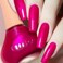 Hot Pink Nail Polish,Rose Quick-Dry Nail Polish,Neon Pink Glitter Air Dry Nail Lacquer,Bright Pink Chrome Nail Varnish,Fuchsia Shimmer No need for UV LED nail lamps