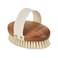 SAMEBUTECOBody Brush Solid Acacia Wood Boar Bristles Bath Brush for Skin Exfoliation,Lymphatic Drainage Improvement Oval Shape Dry Brush Comfort to Hold Works
