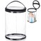 Clear Lotion Bag for Toiletry Cylinder Makeup Bag Heavy Duty Sunscreen Travel Organizer Pouch Waterproof Cosmetic Bag with Handle Zipper Gift for Christmas Beach Pool Airport Women(Black)
