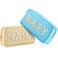 Sanwuta 2 Pieces Nylon Cosmetic Bag Chenille Letter Makeup Bag Pouch Zipper Travel Toiletries Pouch Preppy Patch Cosmetic Travel Toiletry Organizer for Women and Girls(Blue, Beige,Baby and Mama)