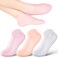 SATINIOR Silicone Socks 3 Pairs Latex Gel Aloe Heel Anti Slip Silicone Moisturizing Socks for Women Men Dry Cracking Skin(X-Large)