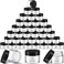 SATINIOR 36 Pieces Plastic Jars with Lids Round Clear Container Leak Proof Airtight Cosmetic Small Empty Jars for Lotions Ointments Travel Toiletries Creams Make up Storage(4 oz,Black)