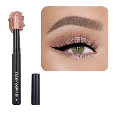 Light Gold Eyeshadow Stick Makeup, Cream Shimmer Eye Shadow Pencil, Hypoallergenic Waterproof Long Lasting Crayon, Smooth Glitter Primer Palette Eyeliner Make up