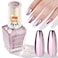 SAVILAND Metallic Nail Polish Rose Glod: 0.34 oz Air Quick Dry Chrome Nail Polish Castor Oil Regular Fingernail Polish Easy To Use &amp; Remove Chip Resistant Bulk Nail Lacquer for Toe Nail Art DIY Home