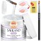 SAVILAND Builder Nail Gel Kit - 60g Clear Nail Extension Gel Set Nail Strengthen Nail Art Manicure Set with 100PCS Nail Forms and Acrylic Nail Brush for Beginners