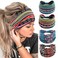 Boho Headband Stretchy Knotted Wide Hair Bands Leaf Turban Yoga Hair Accessories Hair Warps Scarf For Women 4 Pieces