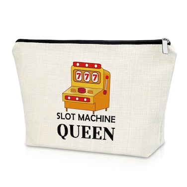 Sazuwu Slot Machine Gifts for Women Casino Lover Gift Makeup Bag Gambler Gift Slot Machine Theme Gifts Cosmetic Bag Retirement Gifts for Grandmother Birthday Christmas Gifts Cosmetic Travel Pouch