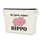 Hippo Gifts Hippo Lover Gift for Women Makeup Bag Hippopotamus Gifts Inspirational Gift for Sister Cosmetic Bag Hippo Theme Gift Animal Lover Gift Birthday Christmas Gift Cosmetic Travel Pouch
