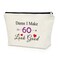 Sazuwu 60th Birthday Gifts for Women Makeup Bag Turning 60 Gifts for Friend Female 60 Year Old Birthday Gift Cosmetic Bag Birthday Gift for Mom Grandma Aunt Wife Coworker Cosmetic Travel Pouch