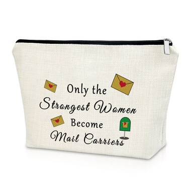 Sazuwu Mail Carrier Lady's Makeup Bag - Thank You Gift for Her, Post Office Gift, Cosmetic Bag, Travel Pouch