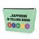 Sazuwu Bingo Gifts for Women Green Makeup Bag Funny Gifts for Bingo Lovers Casino Gifts for Her Cosmetic Bag Bingo Player Gifts Gambling Gifts Lucky Bingo Birthday Christmas Gifts Travel Pouch