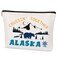 Alaska Cruise Makeup Bag - Alaska Cruise Essentials Cosmetic Bag Zipper Travel Organizer Pouch Gift for Alaska Lover Friend Women, Small
