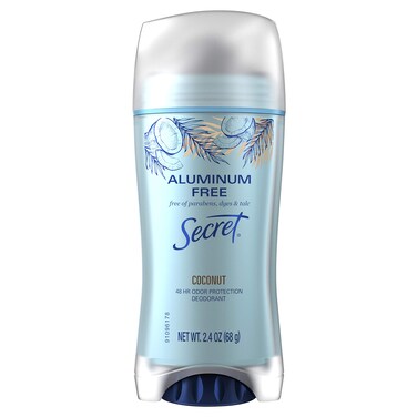 Secret Aluminum Free Deodorant for Women, Coconut 2.4 oz, Pack of 12