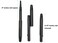 Small Super Slim Ultra Mini Black Metal Retractable Travel Lip Brush Gloss Lipstick Applicator