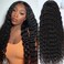Wear and Go Glueless Wig 5x5 Deep Wave Lace Front Wigs Human Hair Pre Plucked Pre Cut 180% Density Glueless Wigs Human Hair for Women Natural Black 34 Inch