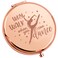 SEIRAA Dance Lover Gift Dancer Compact Makeup Mirror - Why Walk When You Can Dance - Unframed Stainless Steel Round Mirror - 2.55" - Travel Size