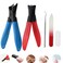 5 pcs Set Thick Hard 2 Nail Clipper(Flat and Bevel,Nano-Glass Nail Files,ingrown Nail Lifter,Nail Buffer, Long Handle Adult toenails Stainless Steel Large Opening Pliers Head Large Nail Clippers