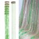 Clip-in Hair Tinsel Extensions (Green 20.5 Inch 6pcs) Sparkle &amp; Highlights for Hair Multi-Colors Synthetic Hair Extensions for Party, Christmas, New Year, Halloween, Cosplay(Green)