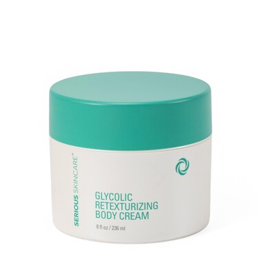 Serious Skincare - Glycolic Firming Retexturizing Body Cream - Moisturizing - Hydrating for Dry Skin - BODY FIT&trade; - For Crepey and Sagging Skin - Gentle Exfoliation for Smoother Skin - 8 Fl. Oz.