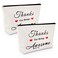 2Pcs Thank You Gifts for Women Makeup Bag Appreciation Gift for Coworkers Boss Inspirational Gifts for Friends Sister Cosmetic Bags Birthday Gift for Mom Grandma Christmas Gift Travel Cosmetic Pouch